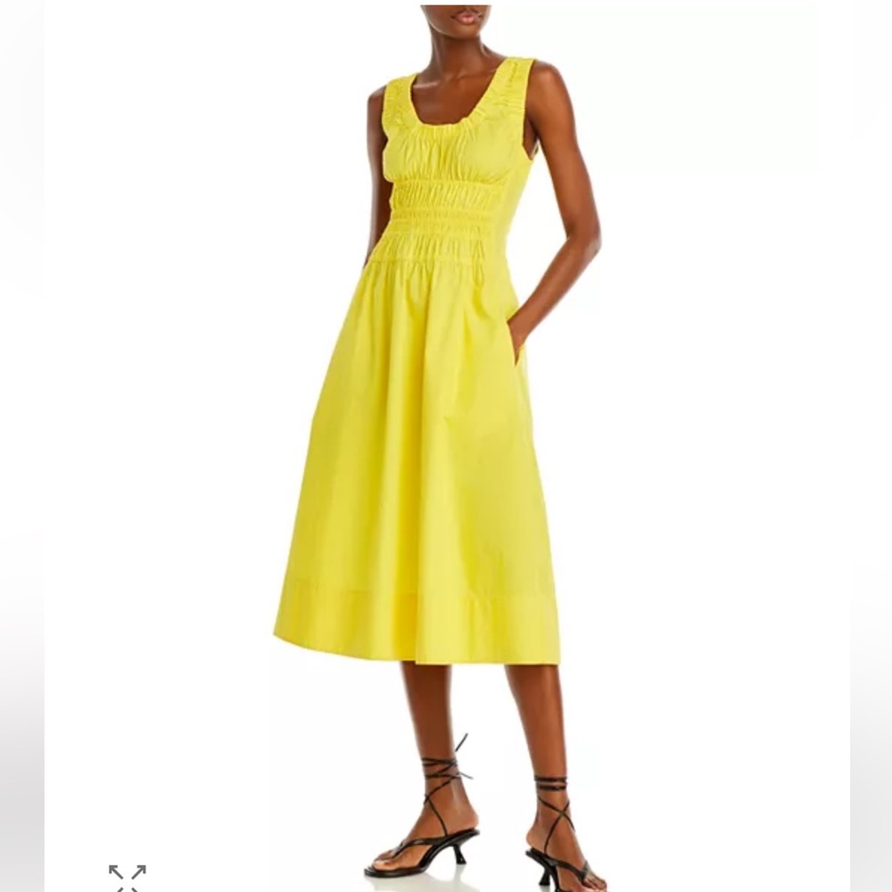 NWT Proenza Schouler White Label Gathered Poplin Midi Dress